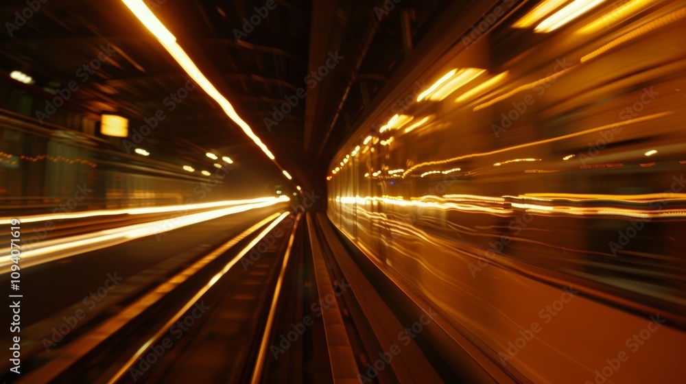 Poster the exit is a blur of lights each one representing a different destination and journey.