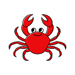 Domestic crab  e g   red claw crab  vector illustr