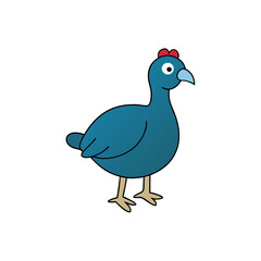 Guinea fowl vector illustration