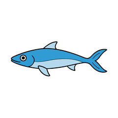Fototapeta premium Milkfish vector illustration