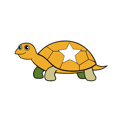 Star tortoise vector illustration