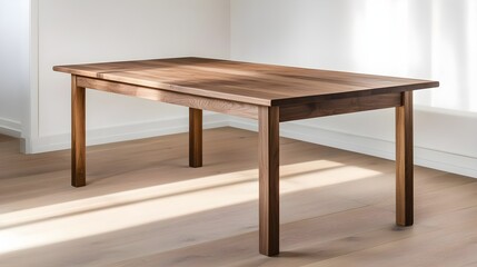 Fototapeta premium Modern Walnut Wood Table