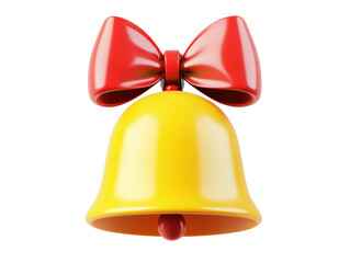Colorful Bell with Red Bow Illustration