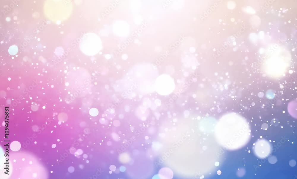 Poster soft bokeh lights create dreamy pastel background with colorful effects.