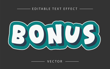 Bonus 3D Text Effect modern style. editable typography, title, editable text, text title, typo, editable template, creative text, edit, word, logo type, typeface, 3d typo, style, bold text, type,