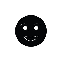 Fototapeta premium Smile Icon in black color and outline style