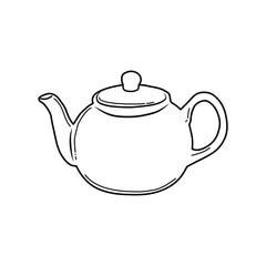 Kettle Icon in black color and outline style