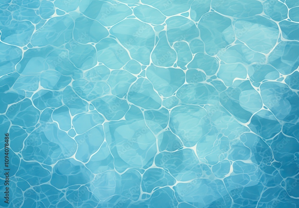 Poster tranquil blue water surface with abstract patterns and reflections creating a serene atmosphere for 
