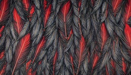 red and black feather background