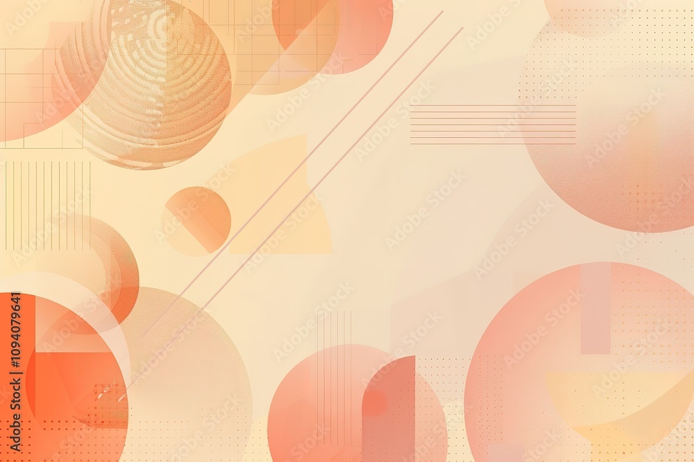 Poster a colorful abstract background with circles and lines