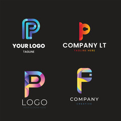 d alphabet letter Corporate business company marketing logo design elegant and badge design collection  vector logo