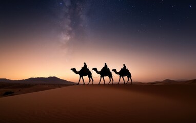 Gift bearers: three wise men representing diverse cultures and wisdom, traveling to present valuable offerings, reflecting importance of their roles in the nativity story and their enduring legacy.