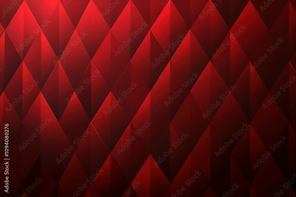 Poster a red background with red triangles