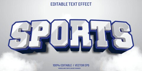 sports vector 3d text effect with modern style design © Mean Design