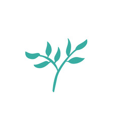 decorative leaf branch