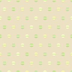 green and yellow christmas balls. winter repetitive background. vector seamless pattern. fabric swatch. wrapping paper. design template for textile, home decor