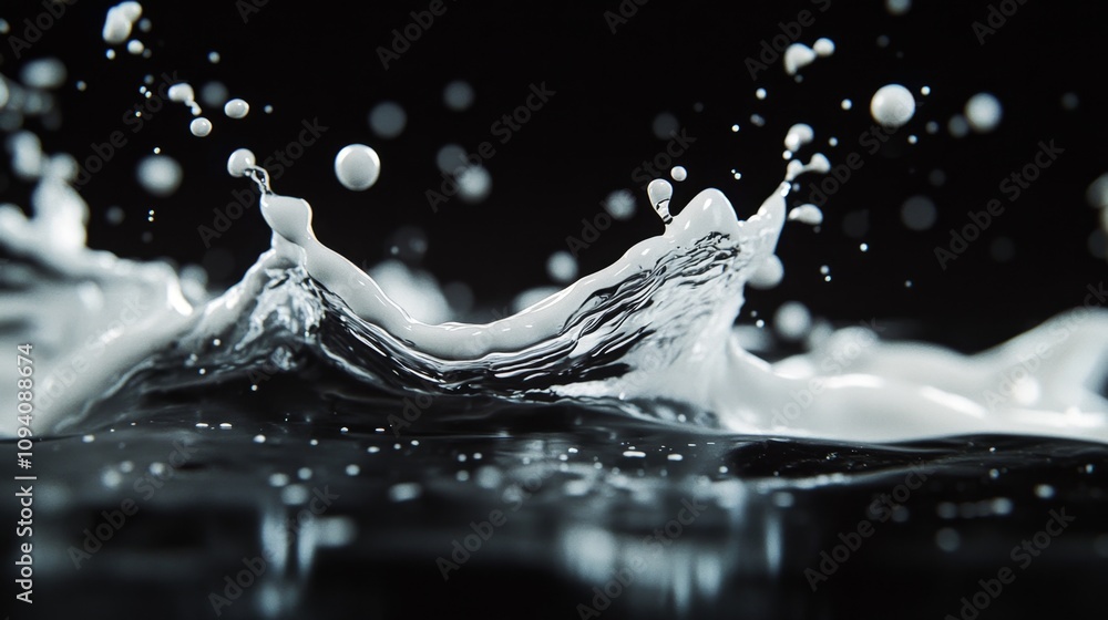 Poster dynamic water splash action dark background high-definition photography abstract environment close-u