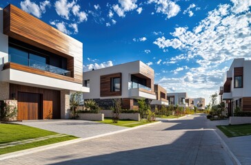 A modern residential area with stylish homes, clean streets, and green surroundings. Ideal for family living and peaceful lifestyles.