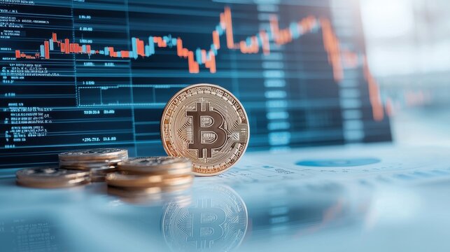 Analyzing bitcoin trends financial market infographic digital environment close-up cryptocurrency insights