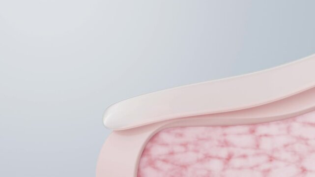 Onychomycosis treatment with antifungal cream applied to infected nail. 3D rendering.