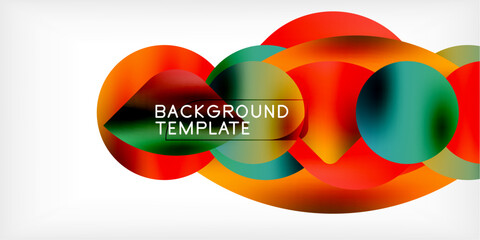 Color geometric shapes background shadow circles