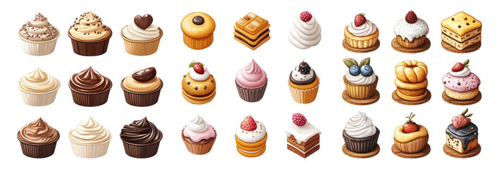 Delicious Assortment of Cupcakes and Desserts