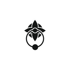 Door knock icon template vector illustration