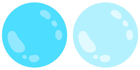 Blue Bubbles Air Cartoon Underwater Bubbles Cartoon