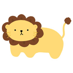 Lion Cartoon illustration Lion Crayon Style Cartoon Animal Kid Drawing Style