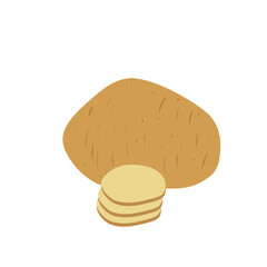 Flat design Potato illustration 