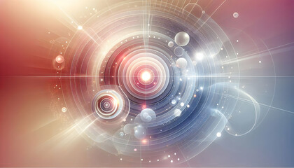 Fototapeta premium abstract A smooth geometric background with circular patterns, soft gradients, and radiant light beams emanating from the center (2)