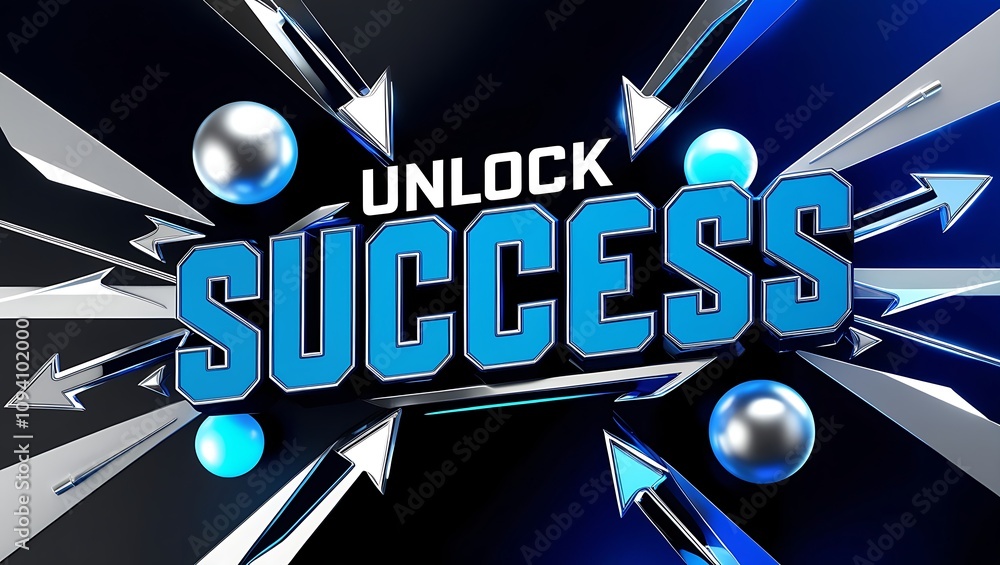 Poster 3d rendered text 
