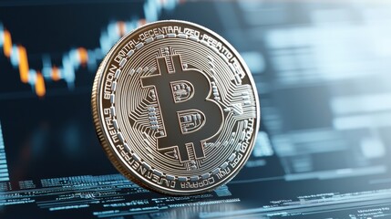 Bitcoin trading insights digital finance cryptocurrency market modern technology close-up financial growth