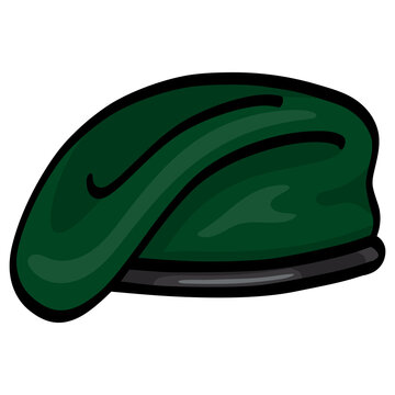military beret hat drawing