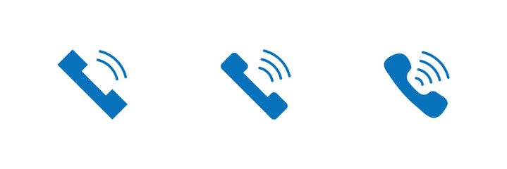 Phone icon in flat style. Vector illustration on isolated background.