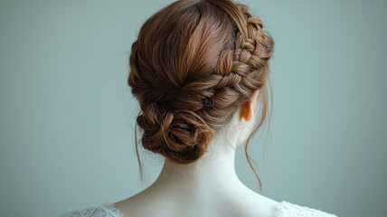 Intricate braids styled into crown create elegant and sophisticated look, perfect for formal occasions. braided crown hairstyle showcases artistry and attention to detail