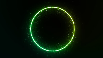 円状のネオンの線の素材