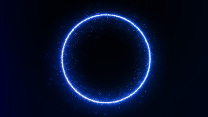 円状のネオンの線の素材