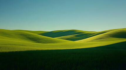 Green Rolling Hills Landscape