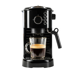 Modern coffee maker with fresh coffee , isolated on white background. png isolated background. transparent background.