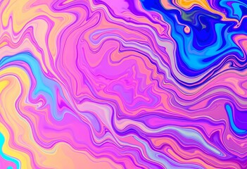 Vibrant Abstract Fluid Art - Colorful Swirl Pattern for Modern Interiors