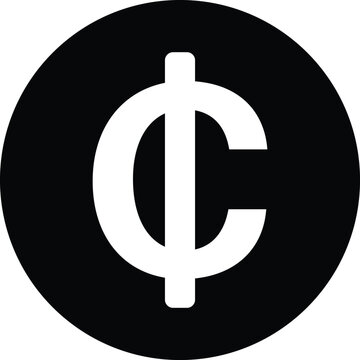 Cedi icon isolated on white background . Ghana cedi sign . Ghana currency symbol . Vector 