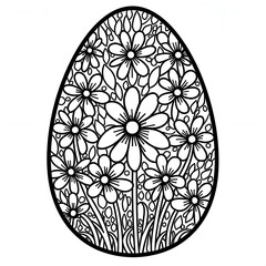  Easter Egg Decorated With Blooming Flowers