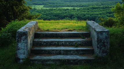 Stone Steps Leading to a View