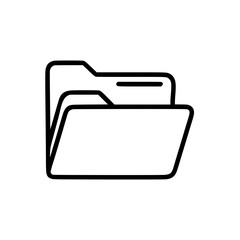 Folder in outline icon style, office theme.
