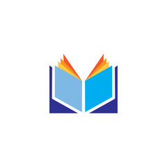 book education logo abstract design color vector illustration