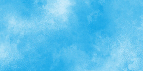 Obraz premium abstract blue watercolor splash stroke background,Hand painted abstract soft sky blue watercolor sky and clouds,Aquarelle painted textured canvas design,Background with clouds on blue sky.