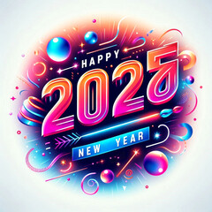 Professional Happy New Year 2025 Graphics for Businesses and Creators