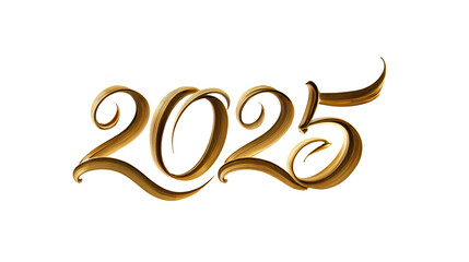 Happy 2025 isolated