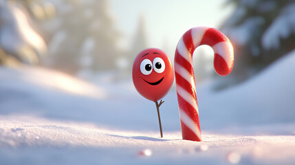 christmas candy cane cartoon